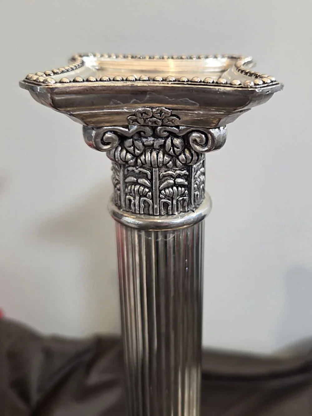 Studio Silversmiths Roman Design Pillar Candlesticks, 12